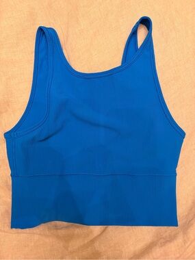🍋 lululemon athletica Electric Blue Ribbed Sports Bra Crop🍋